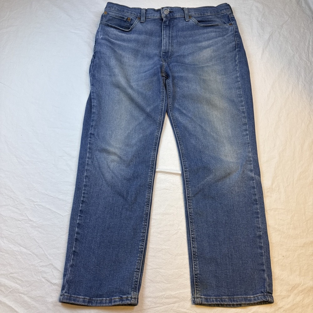 Levis 541 Jeans Mens 36x30 Blue Denim Faded Tapered Fit Casual Stretch American